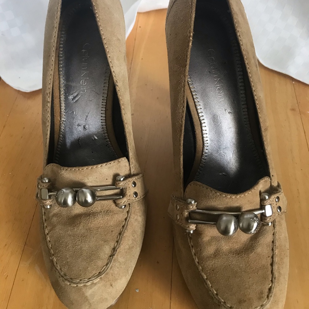 Tan Calvin Klein heels